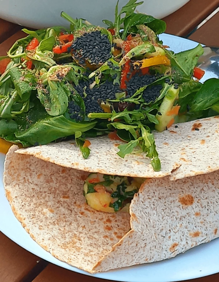 ráksaláta wrap